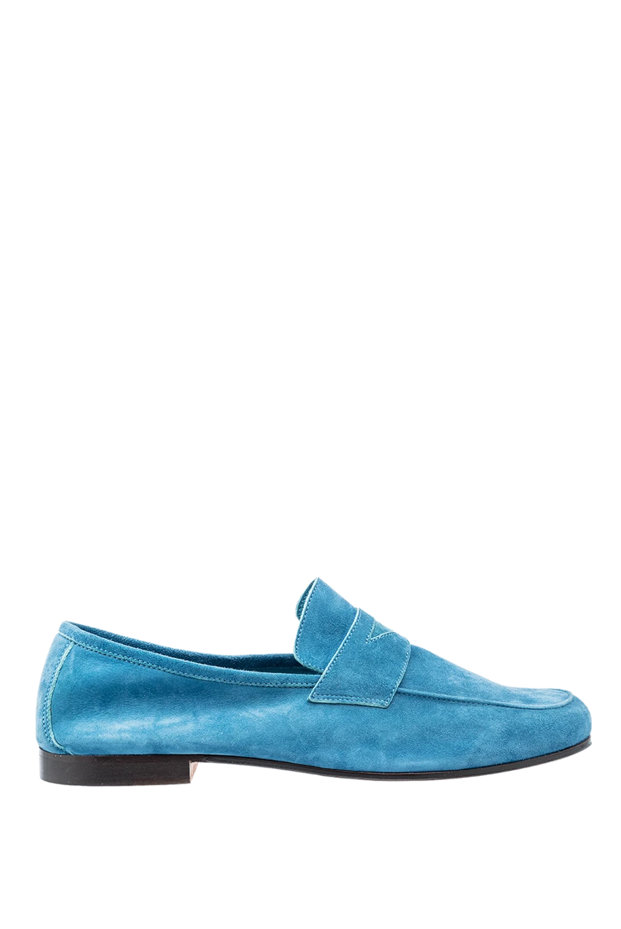 Andrea Ventura man blue leather loafers for men купить с ценами и фото 143582 - photo 1