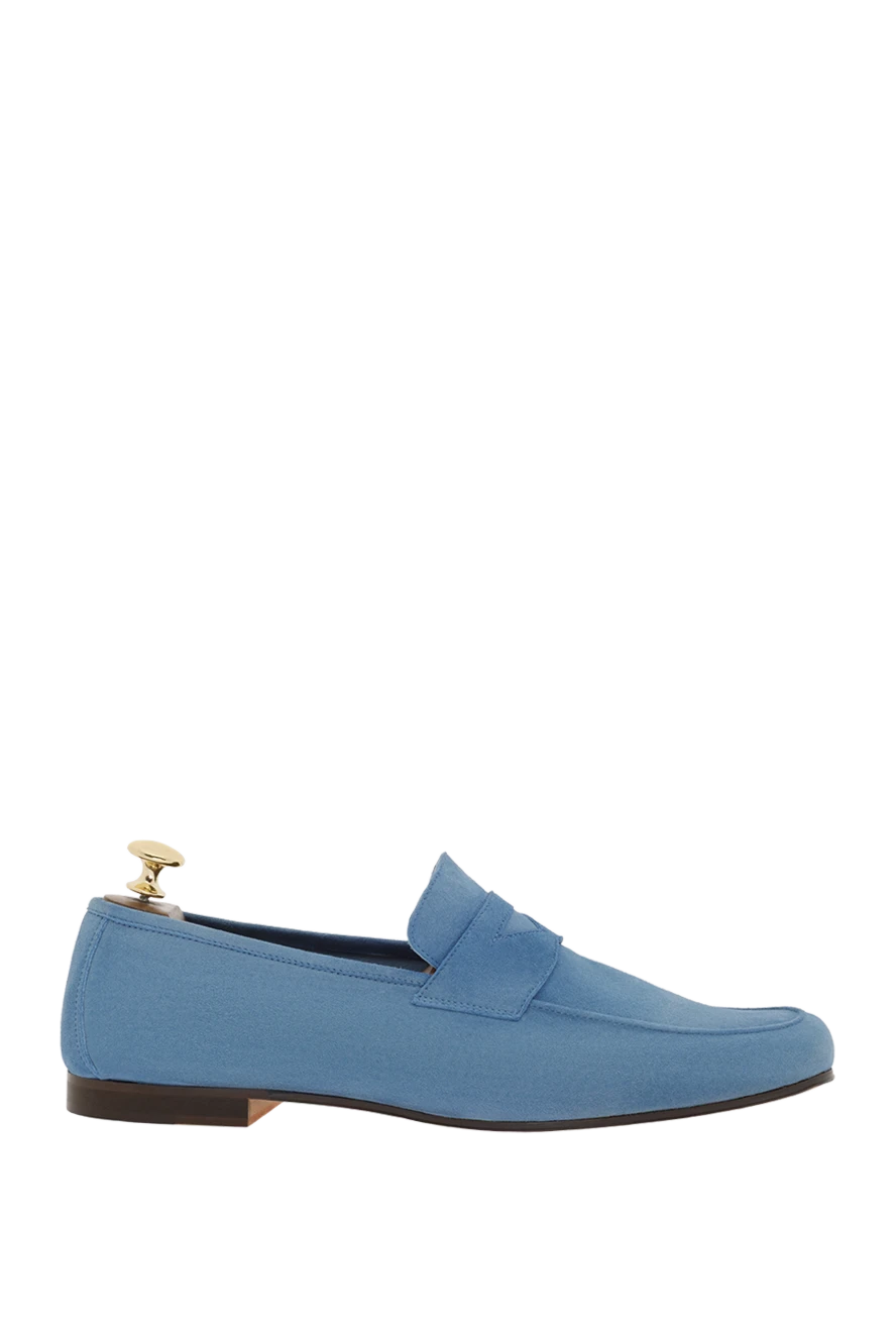 Andrea Ventura нағыз күдеріден жасалған ерлер көк пенни лоферлері 143583 - фото 1