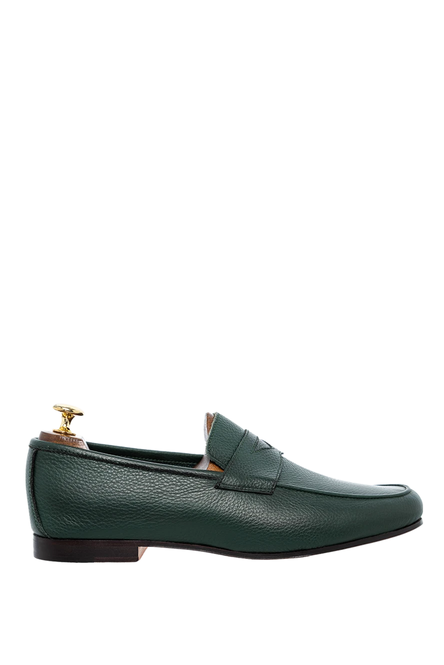 Andrea Ventura man green leather loafers for men купить с ценами и фото 143589 - photo 1