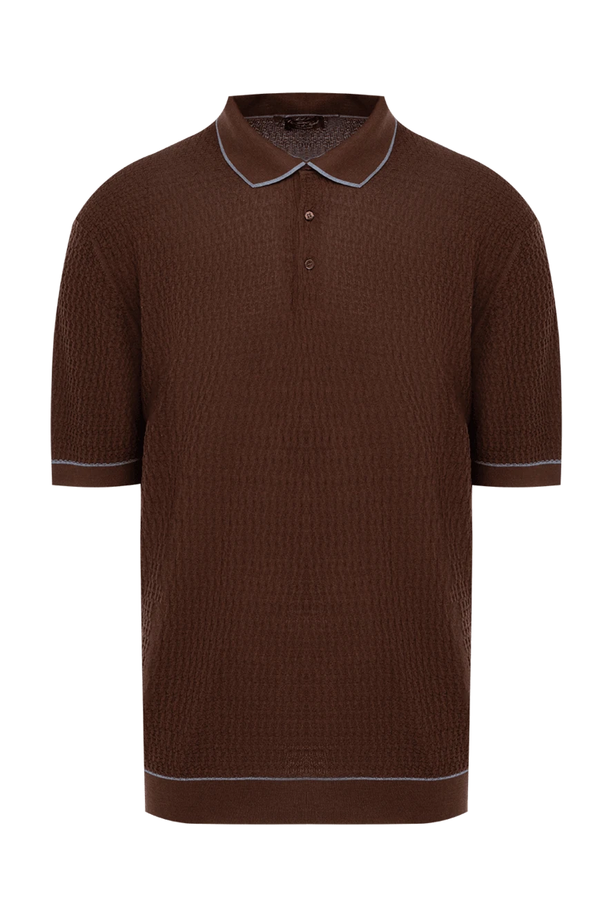 Cesare di Napoli man silk polo brown for men купить с ценами и фото 143616 - photo 1