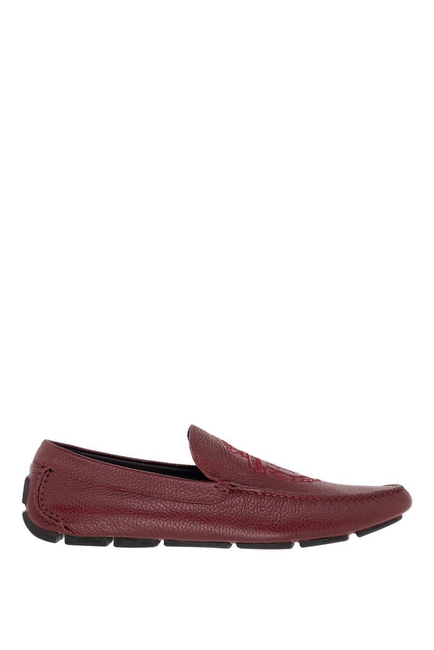 Billionaire man men's leather moccasins burgundy купить с ценами и фото 143654 - photo 1