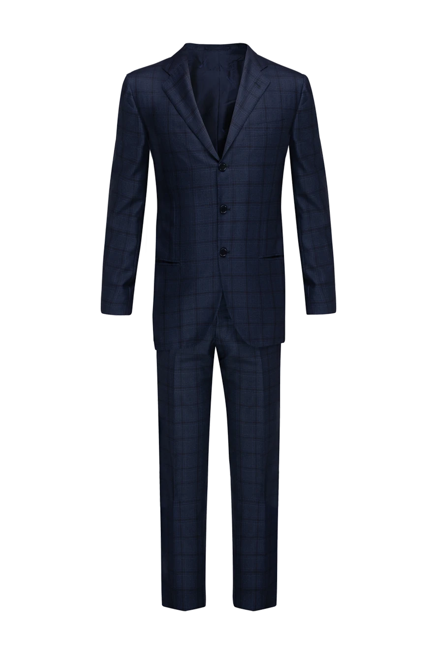 Kiton man men's suit made of cashmere and silk, gray купить с ценами и фото 143776 - photo 1