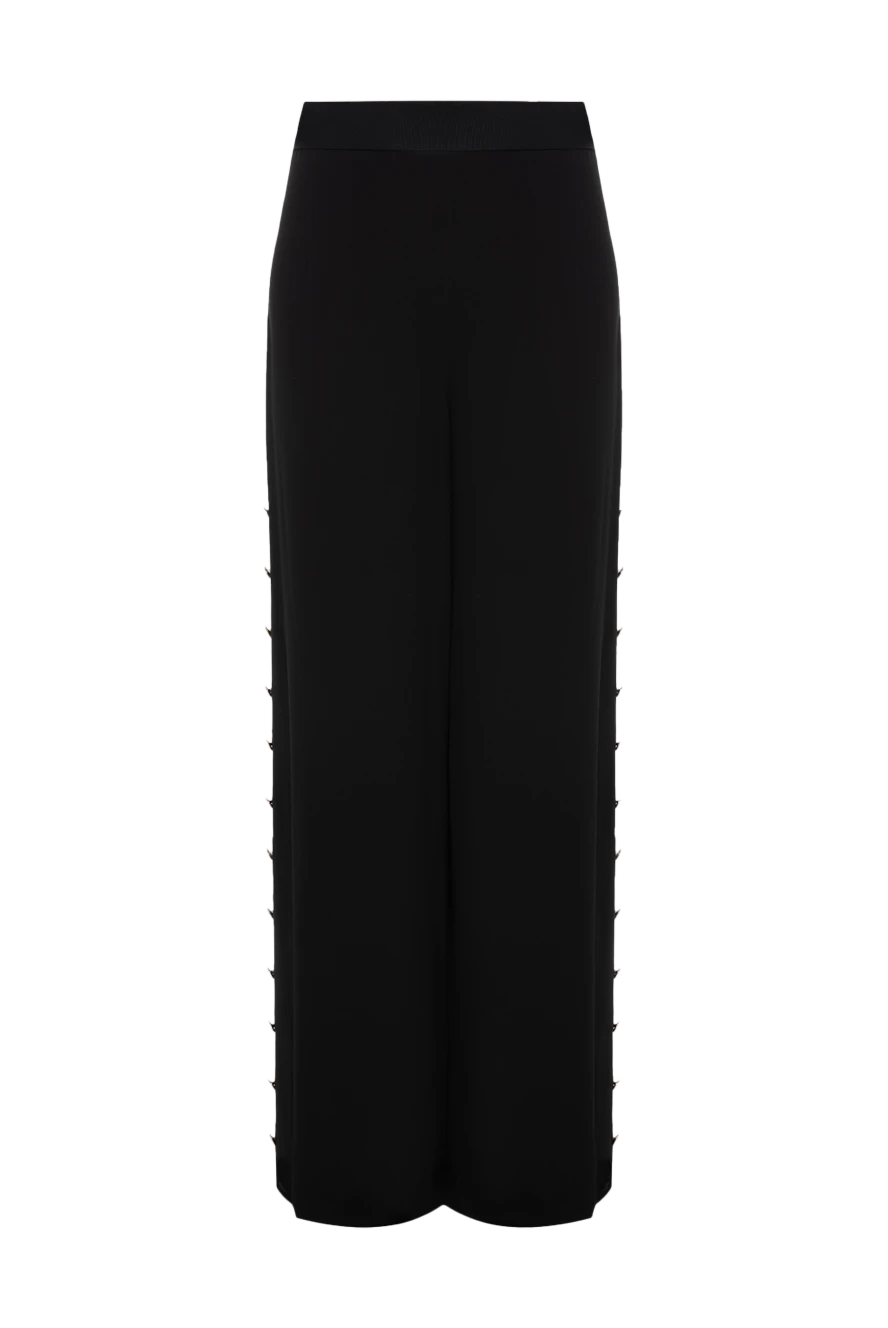 Edward Achour Paris woman black polyester trousers for women купить с ценами и фото 143978 - photo 1