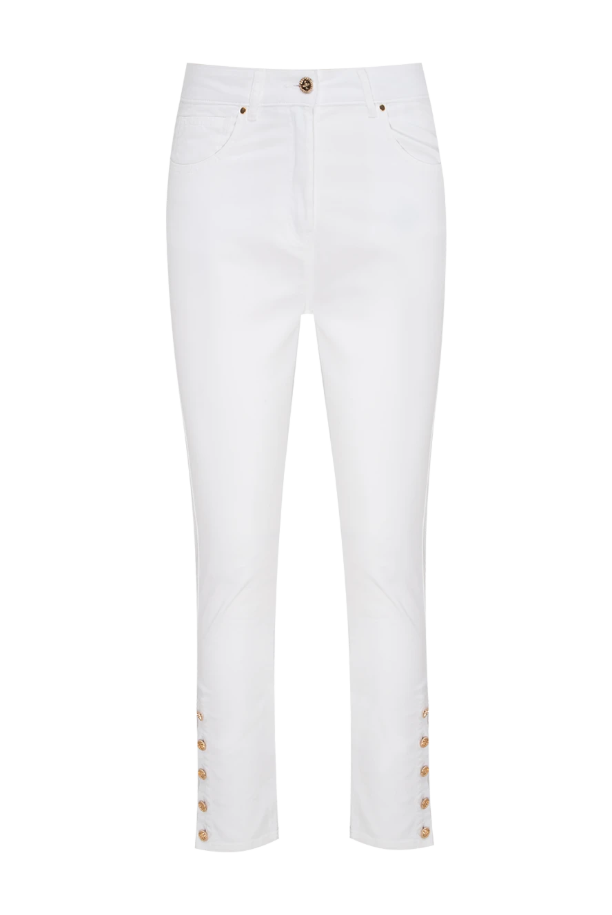 Edward Achour Paris woman white cotton jeans for women купить с ценами и фото 144017 - photo 1