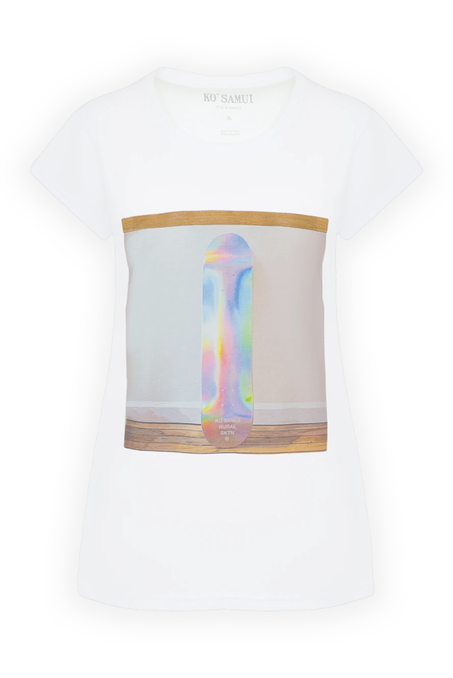 Ko Samui woman white cotton t-shirt for women купить с ценами и фото 144114 - photo 1