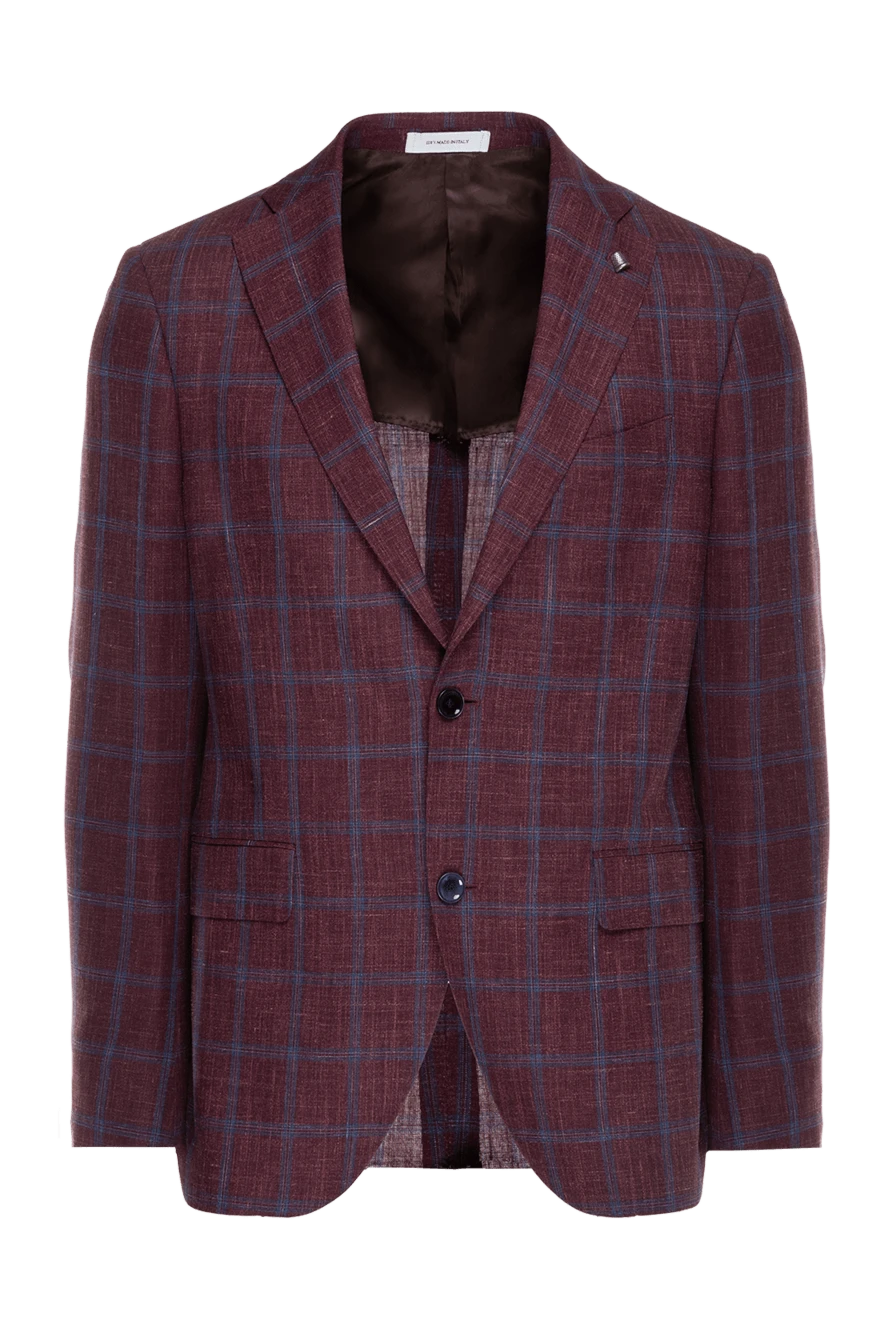 Sartoria Latorre пиджак мужской бордовый премиальный из шерсти шелка и льна
144290 - фото 1