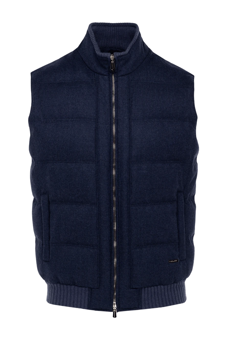 Enrico Mandelli утеплённый жилет из шерсти с трикотажной отделкой темно-синий
144297 - фото 1