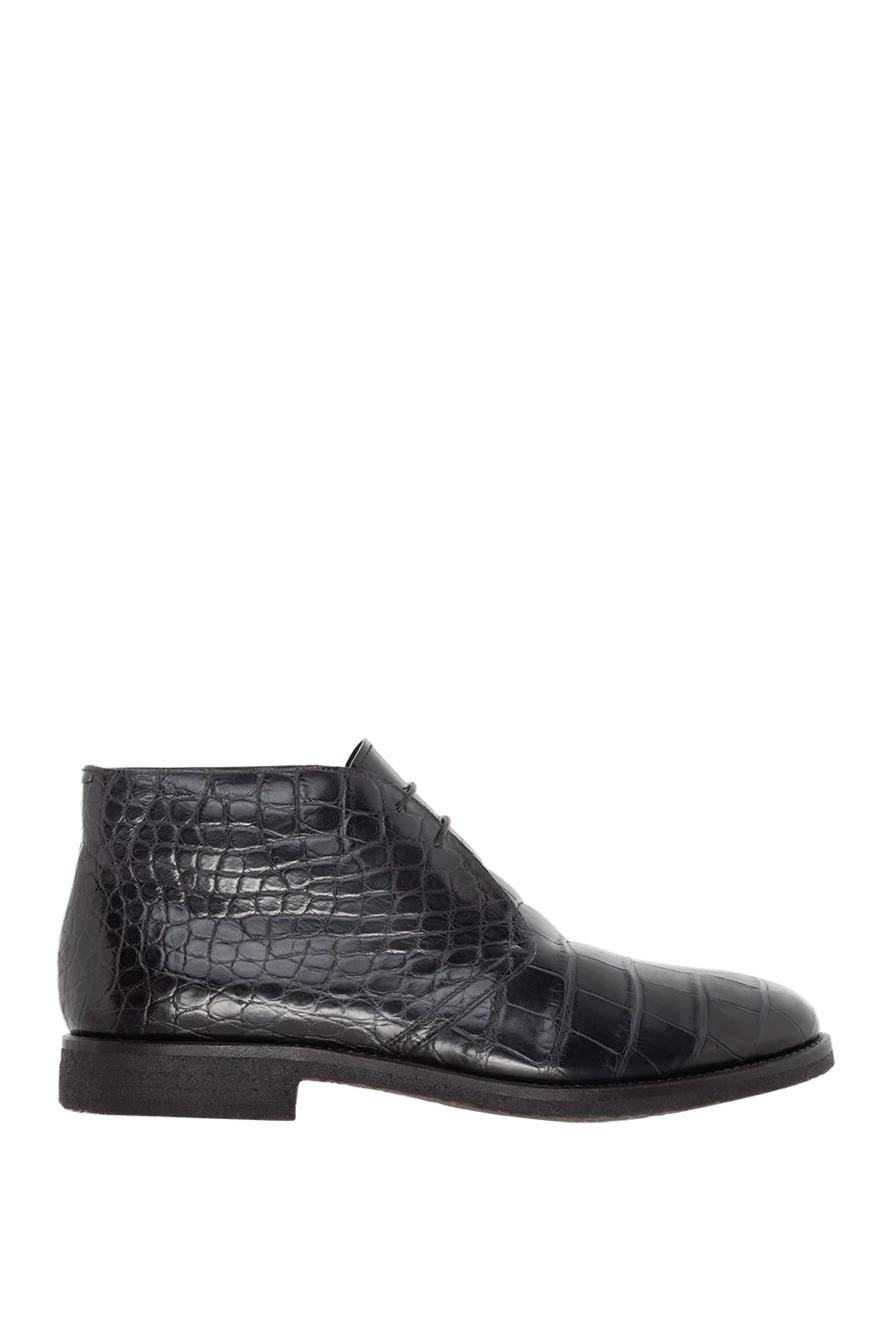 Cesare di Napoli man men's black alligator boots купить с ценами и фото 144348 - photo 1