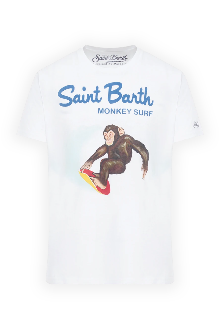 MC2 Saint Barth man white cotton t-shirt for men купить с ценами и фото 144404 - photo 1