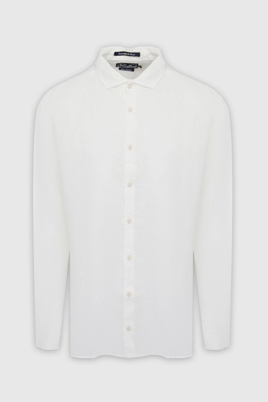 MC2 Saint Barth man men's white linen shirt купить с ценами и фото 144416 - photo 1