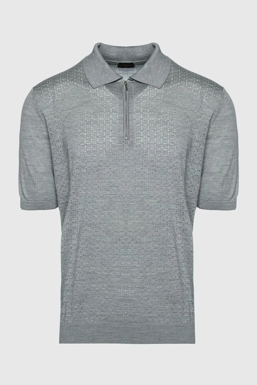 Cesare di Napoli man silk polo gray for men купить с ценами и фото 144465 - photo 1