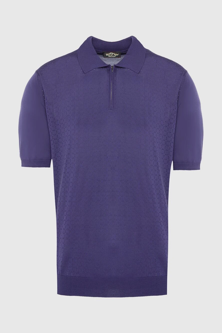 Cesare di Napoli man silk polo purple for men купить с ценами и фото 144467 - photo 1