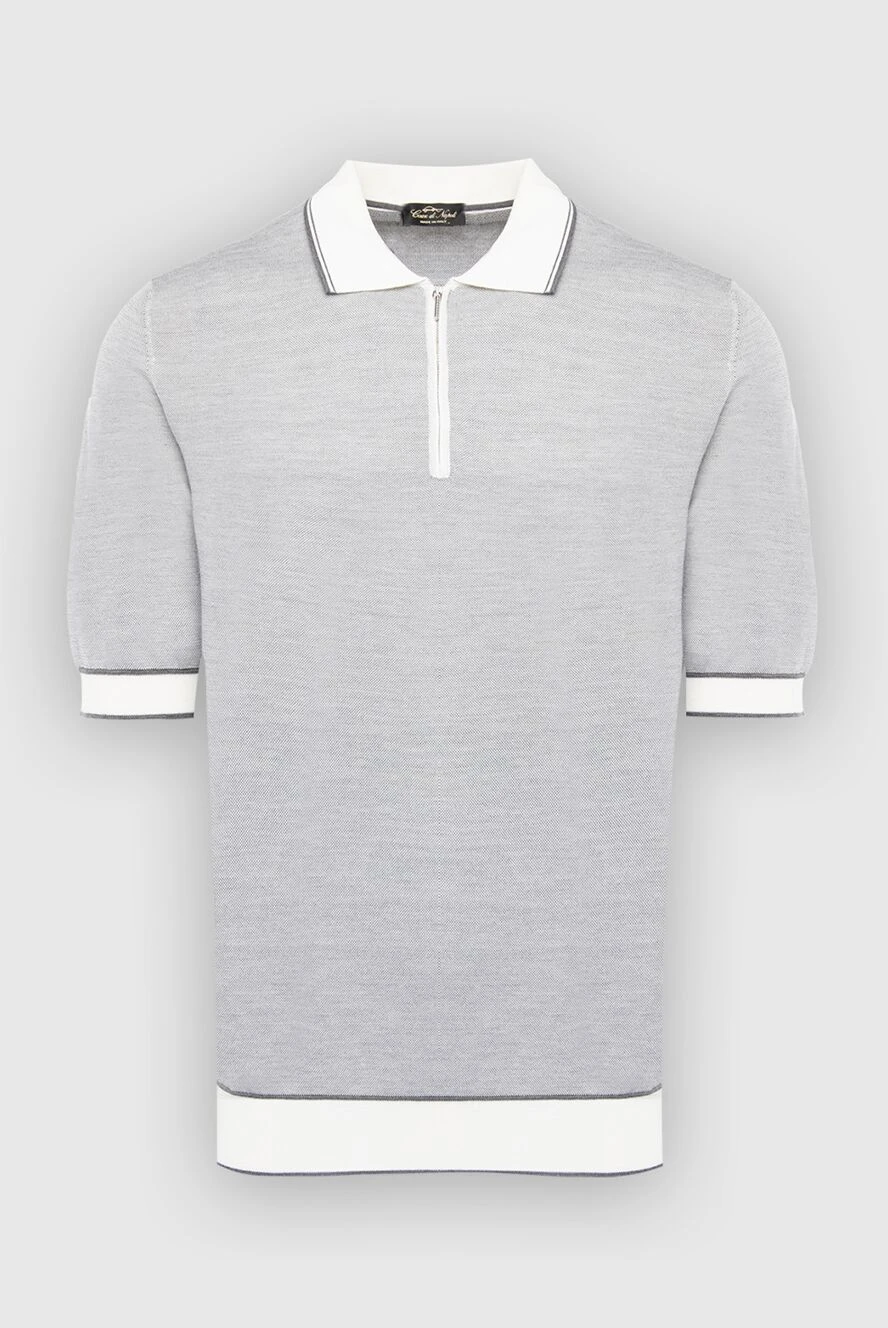 Cesare di Napoli man cotton and silk polo gray for men купить с ценами и фото 144482 - photo 1