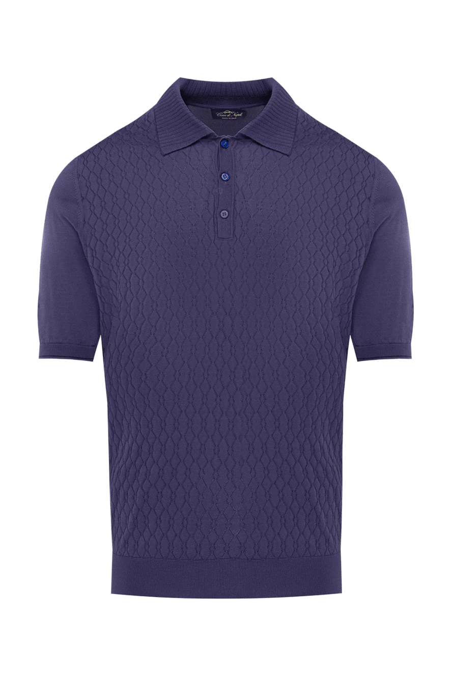 Cesare di Napoli man silk polo purple for men купить с ценами и фото 144484 - photo 1