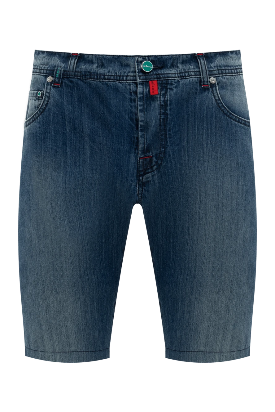 Kiton man blue cotton shorts for men купить с ценами и фото 144520 - photo 1