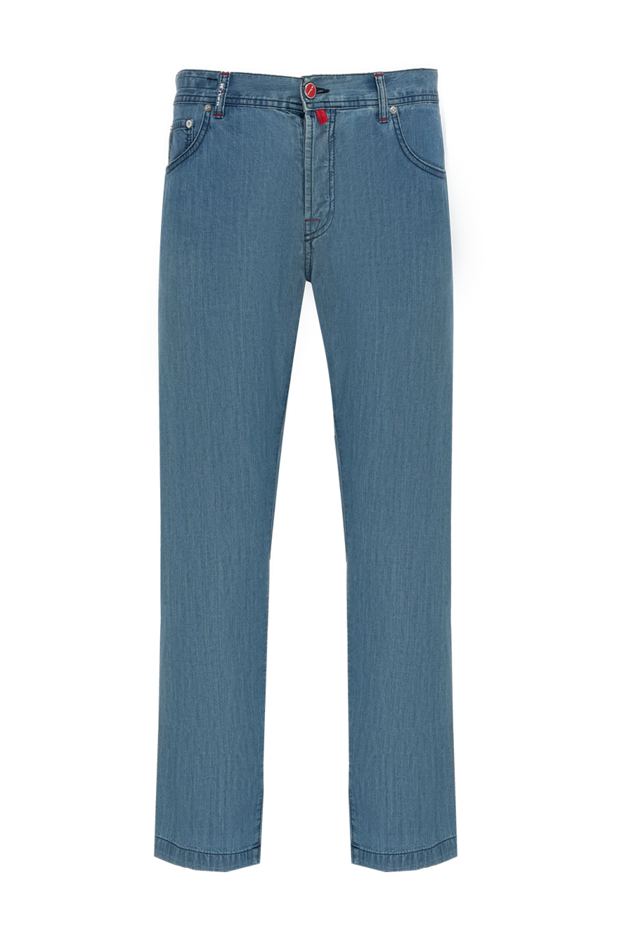 Kiton man blue cotton jeans for men купить с ценами и фото 144525 - photo 1