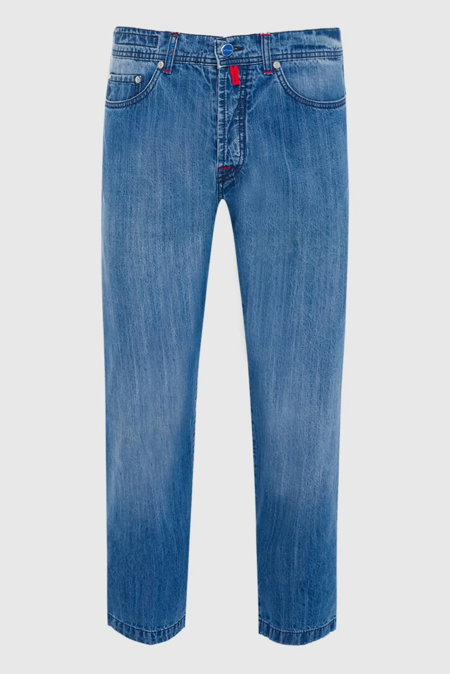 Kiton man blue cotton jeans for men купить с ценами и фото 144530 - photo 1