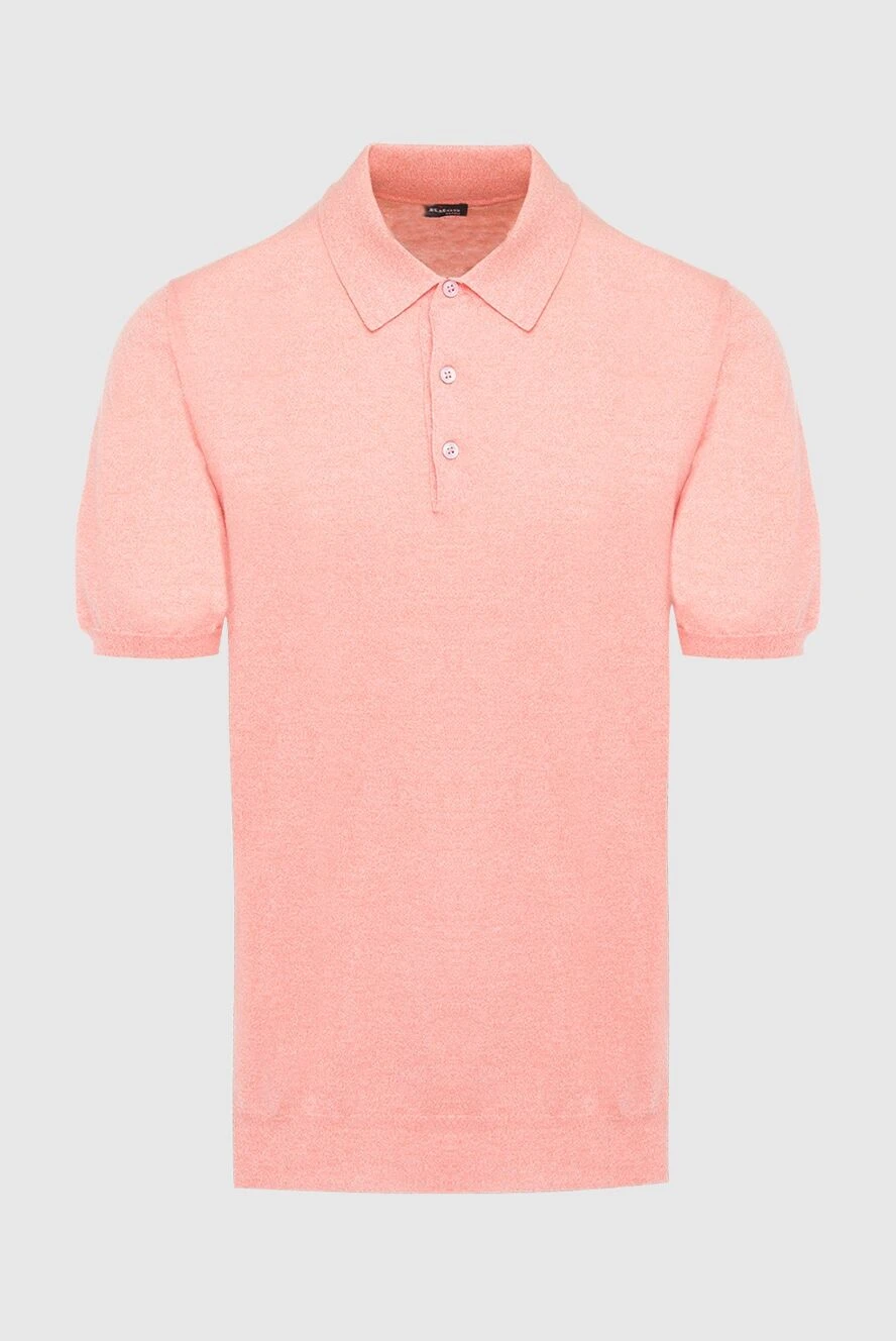 Kiton man cotton polo pink for men купить с ценами и фото 144536 - photo 1