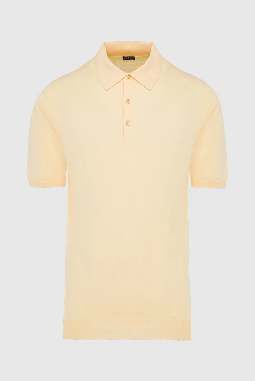 Kiton man cotton polo yellow for men купить с ценами и фото 144548 - photo 1