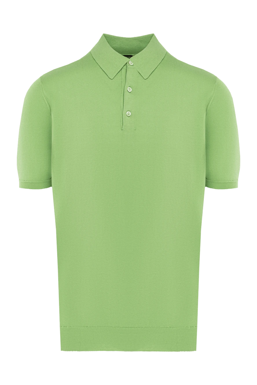 Kiton man cotton polo green for men купить с ценами и фото 144550 - photo 1