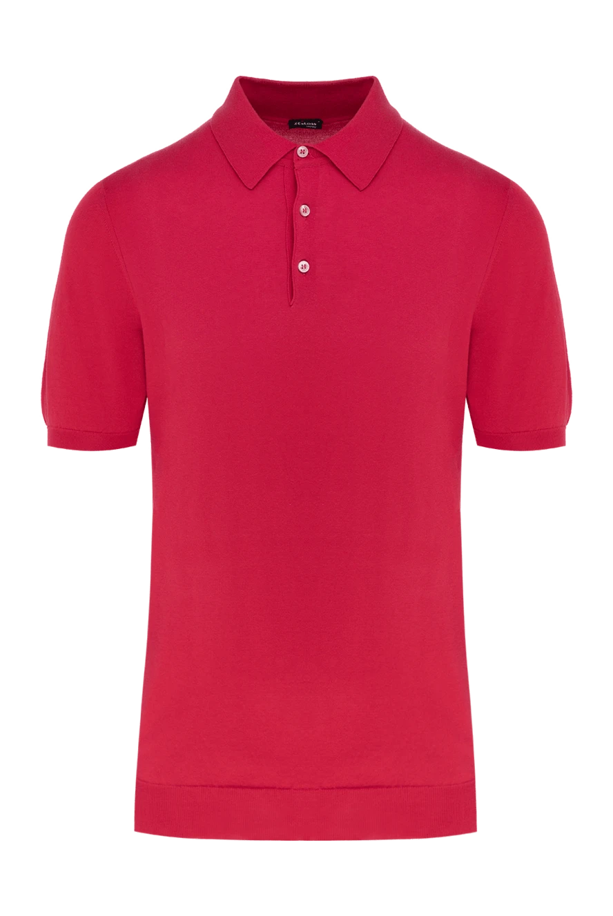 Kiton man cotton polo red for men купить с ценами и фото 144555 - photo 1