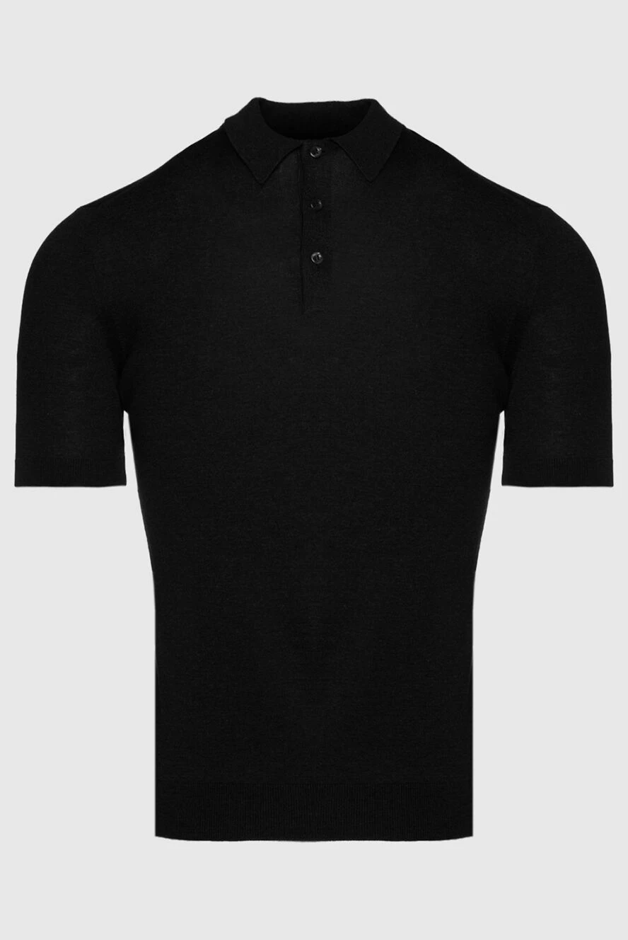 Barba Napoli man black silk polo for men купить с ценами и фото 144580 - photo 1