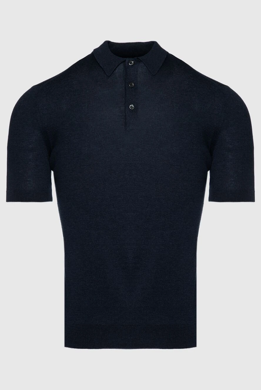 Barba Napoli man silk polo blue for men купить с ценами и фото 144581 - photo 1