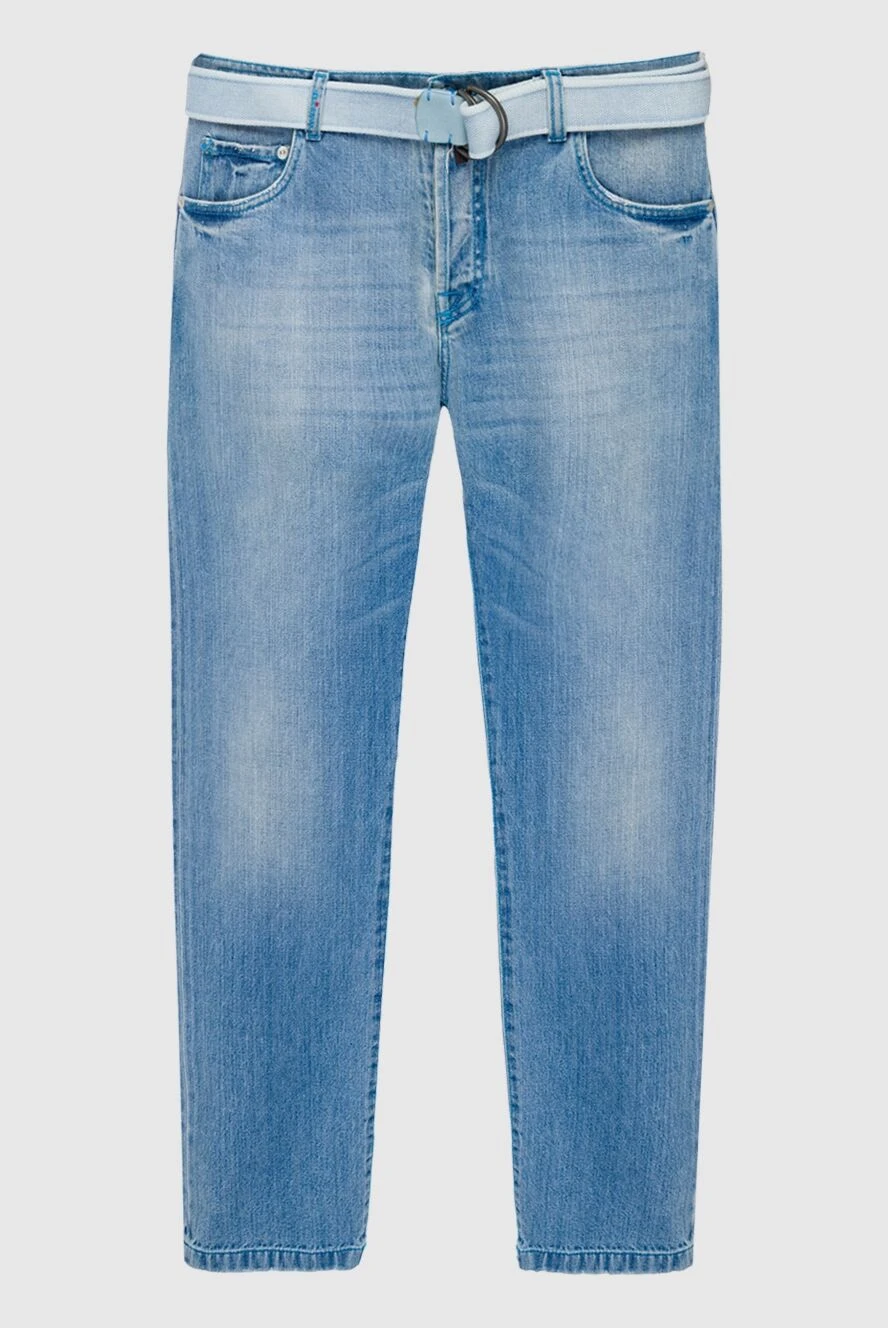 Kiton man blue cotton jeans for men купить с ценами и фото 144605 - photo 1