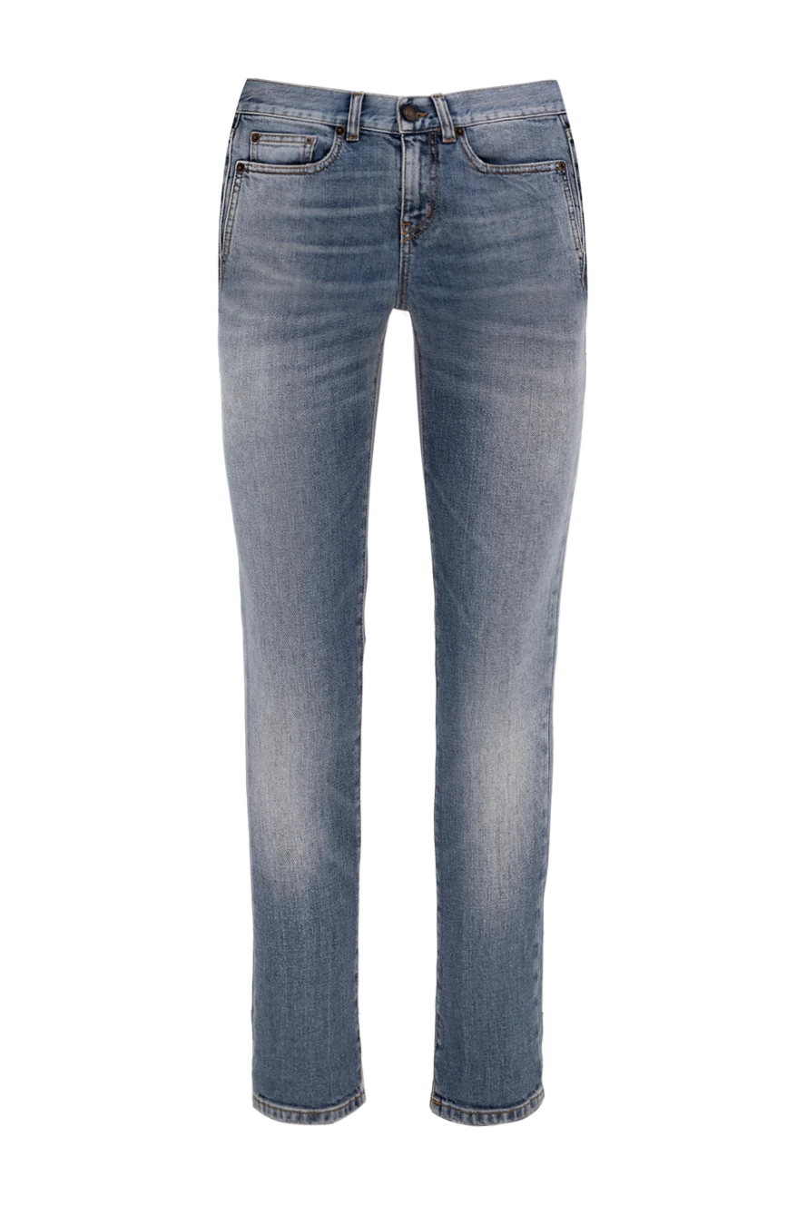 Saint Laurent woman blue cotton jeans for women купить с ценами и фото 144624 - photo 1