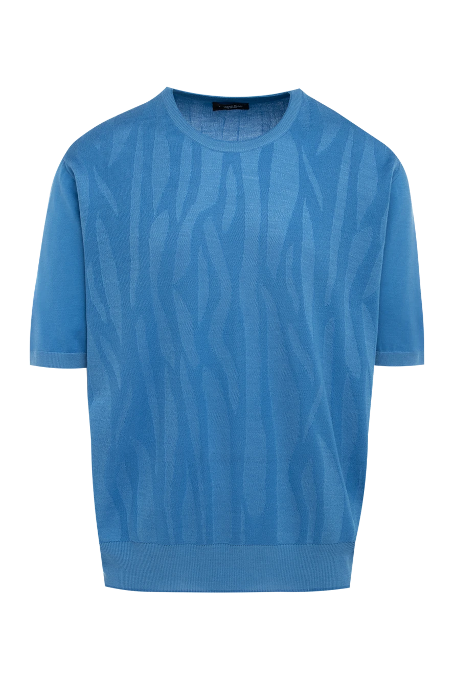 Stefano Ricci рельефті өрнегі бар жазғы мақтадан тоқылған свитер 144663 - фото 1