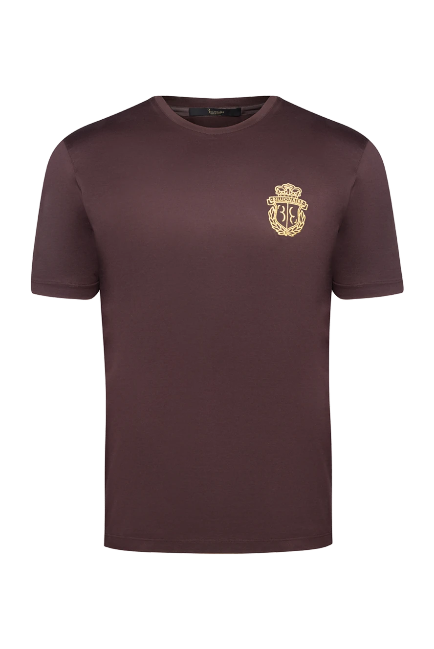 Billionaire футболка из хлопка коричневая мужская 144712 - фото 1