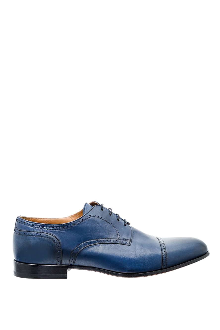 Doucal`s man blue leather men's shoes купить с ценами и фото 144729 - photo 1