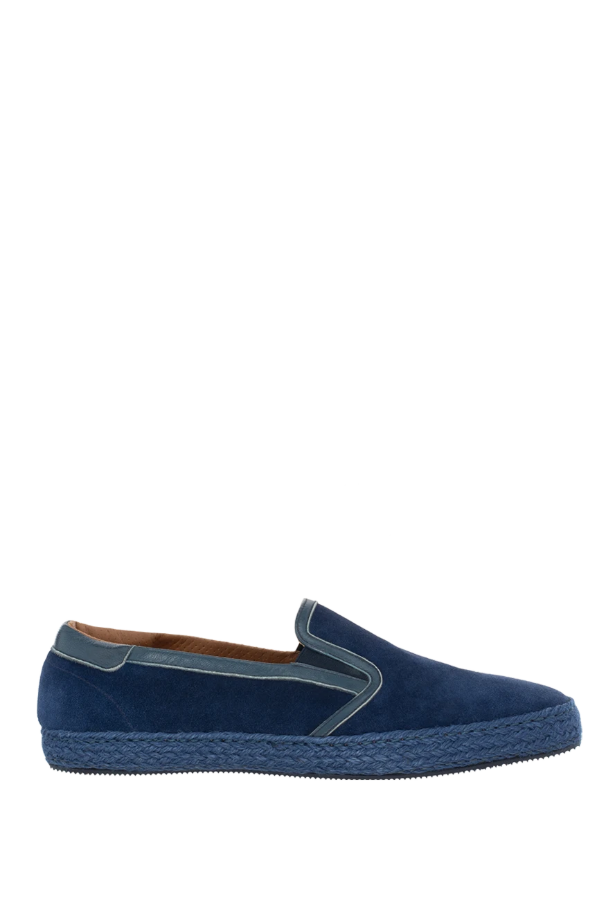 Doucal`s man blue suede slip-ons for men купить с ценами и фото 144732 - photo 1