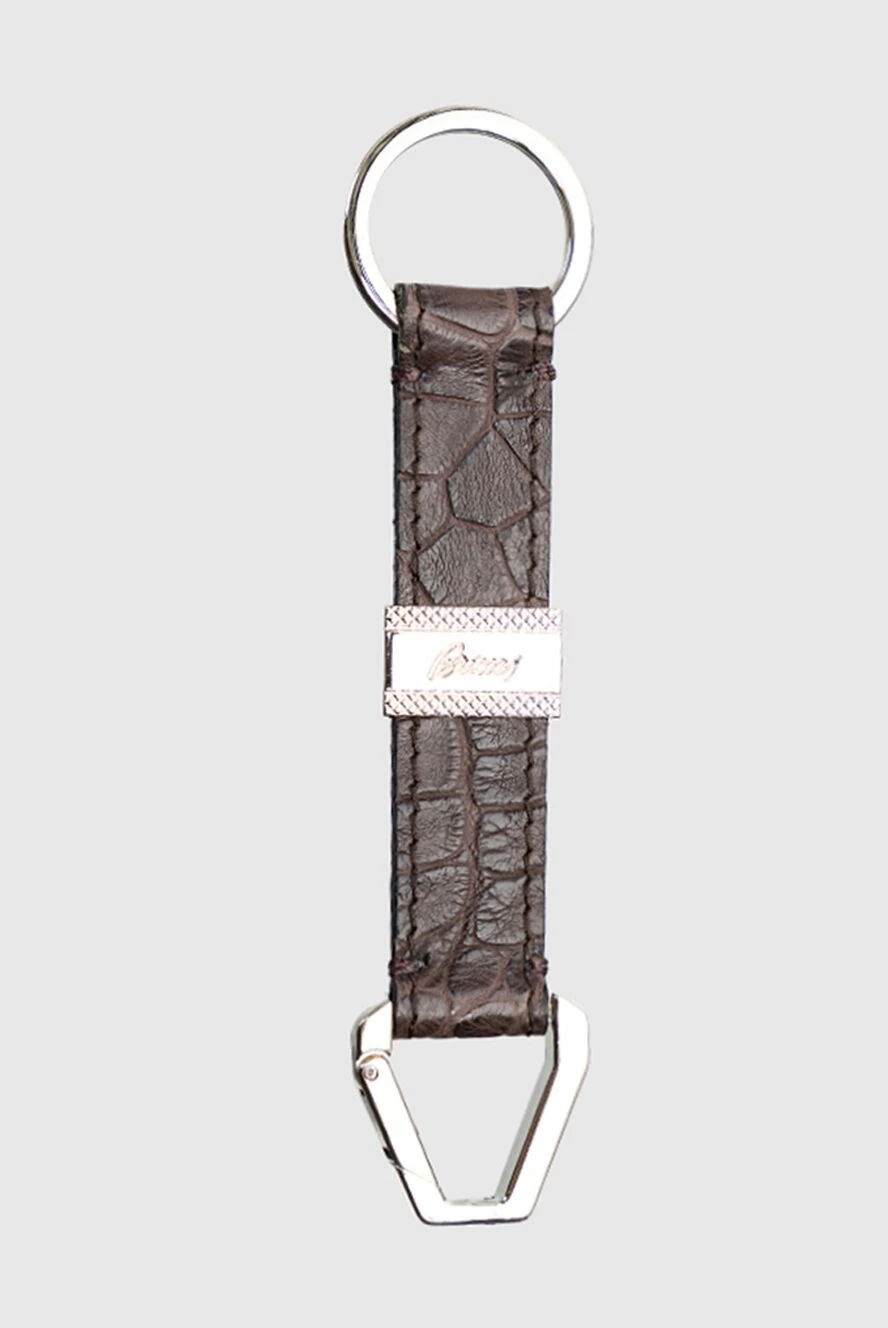 Brioni man brown alligator keychain for men купить с ценами и фото 144858 - photo 1