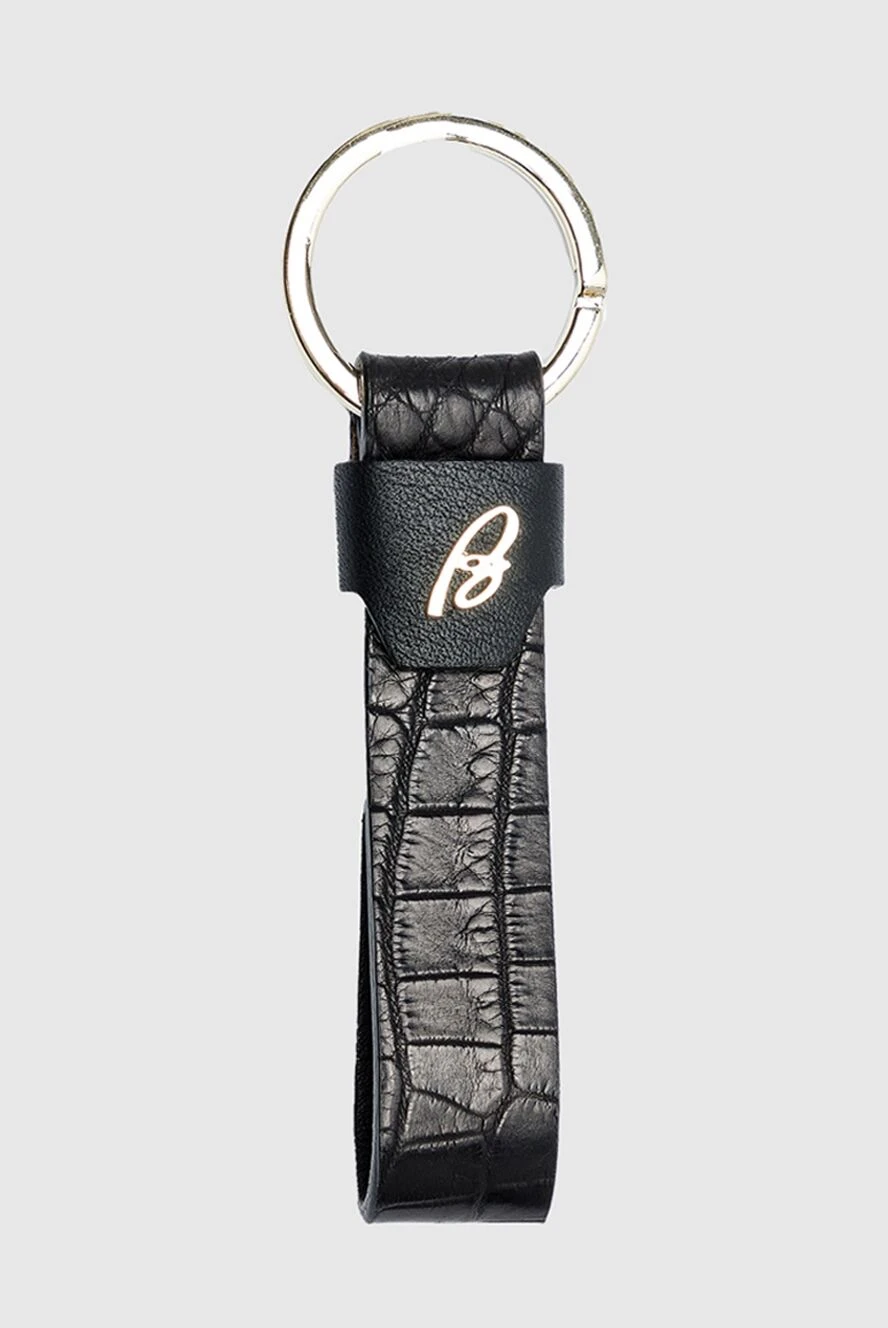 Brioni man black crocodile leather keychain for men купить с ценами и фото 144868 - photo 1