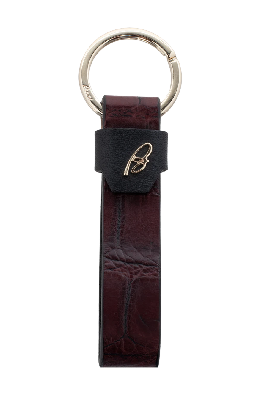 Brioni man keychain made of crocodile skin burgundy for men купить с ценами и фото 144869 - photo 1