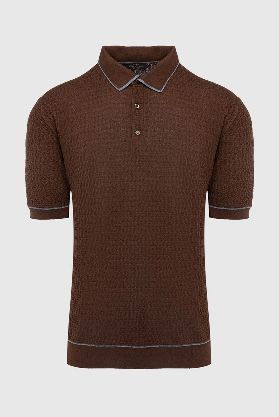 Cesare di Napoli man silk polo brown for men купить с ценами и фото 144890 - photo 1