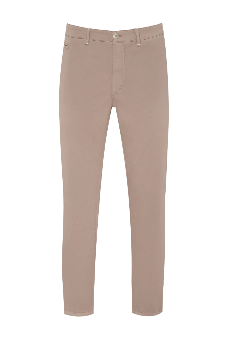 Zilli man men's beige cotton and silk trousers купить с ценами и фото 144941 - photo 1