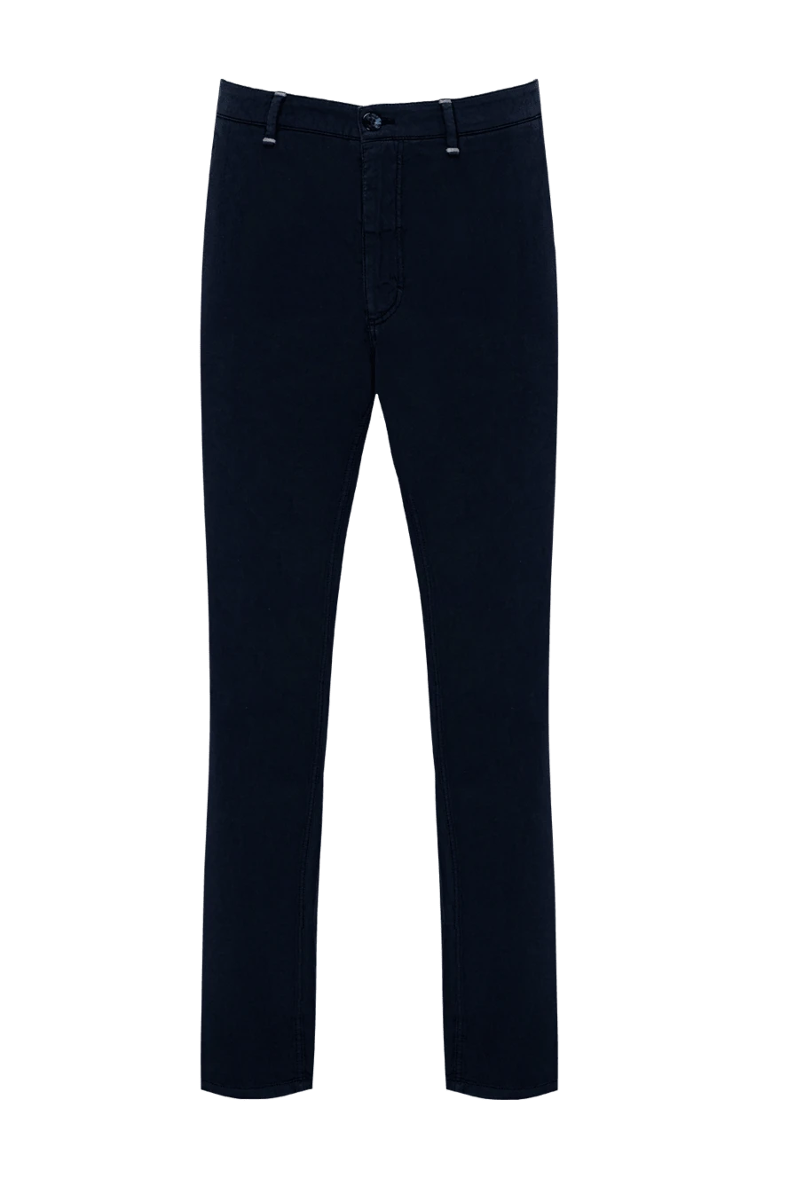 Zilli man blue cotton and silk trousers for men купить с ценами и фото 144967 - photo 1