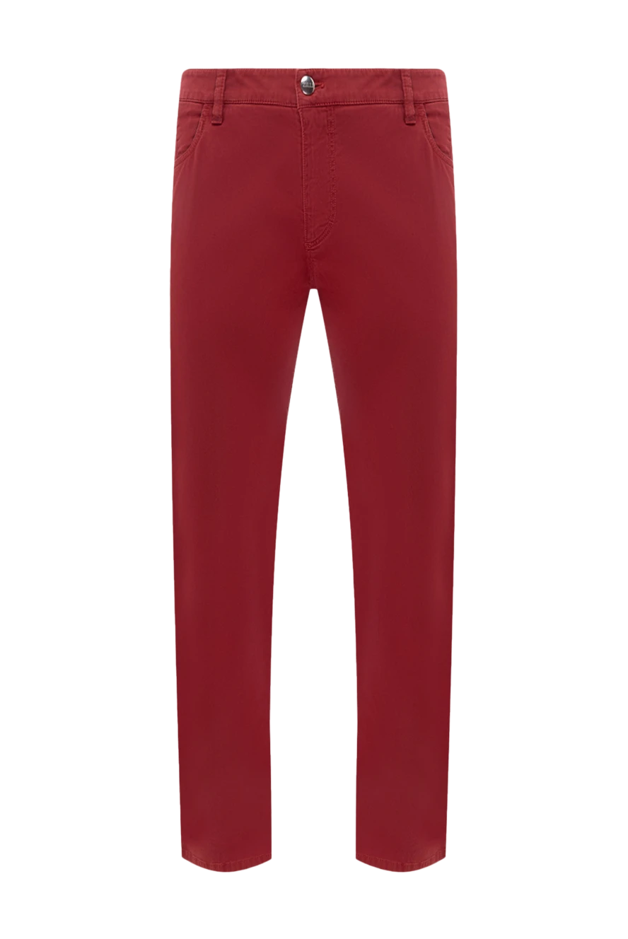 Zilli man red cotton and elastane jeans for men купить с ценами и фото 144982 - photo 1