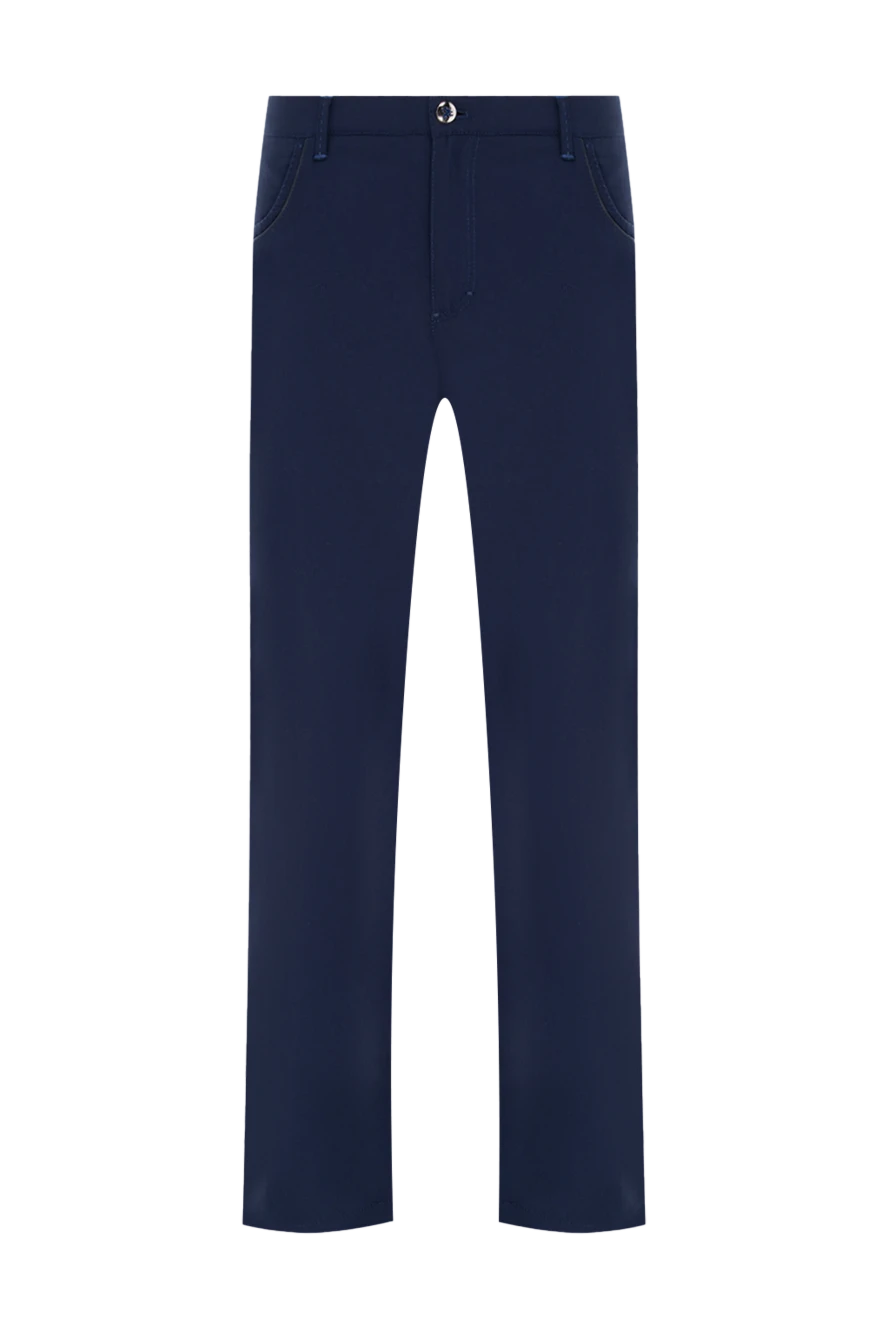 Zilli man blue cotton trousers for men купить с ценами и фото 144987 - photo 1