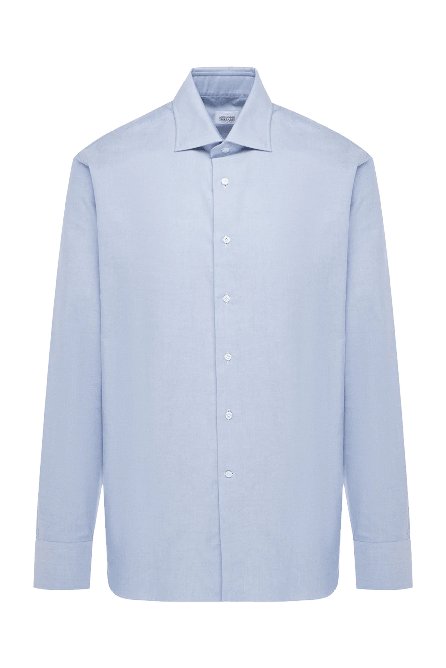 Alessandro Gherardi man blue cotton shirt for men купить с ценами и фото 145044 - photo 1