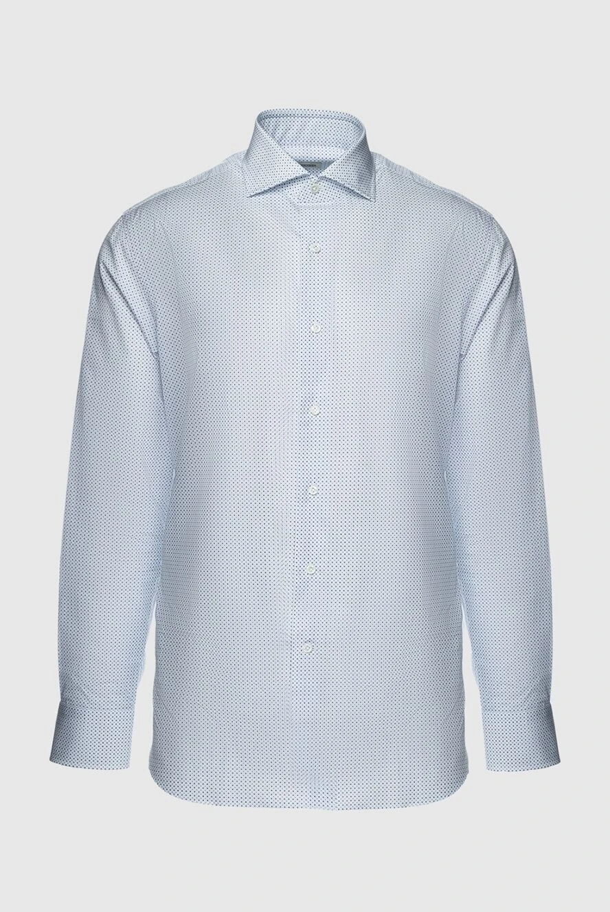 Alessandro Gherardi man blue cotton shirt for men купить с ценами и фото 145053 - photo 1