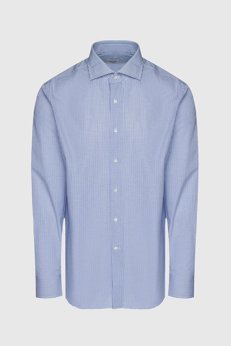 Alessandro Gherardi man blue cotton shirt for men купить с ценами и фото 145057 - photo 1