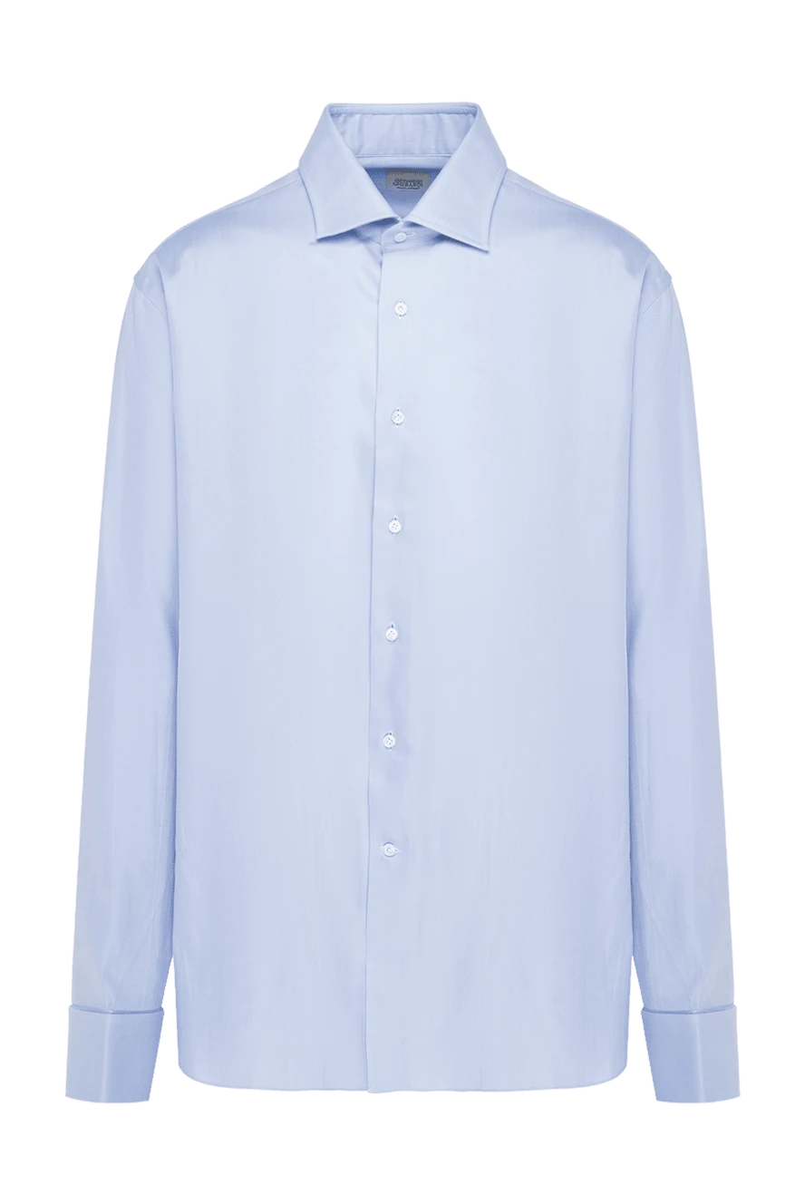 Alessandro Gherardi man blue cotton shirt for men купить с ценами и фото 145066 - photo 1