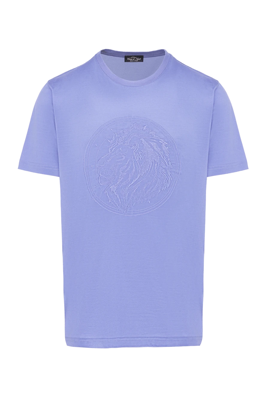 Cesare di Napoli man purple cotton t-shirt for men купить с ценами и фото 145086 - photo 1