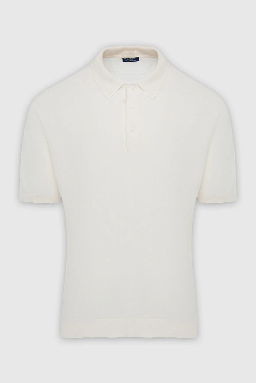 Barba Napoli man white silk polo for men купить с ценами и фото 145087 - photo 1