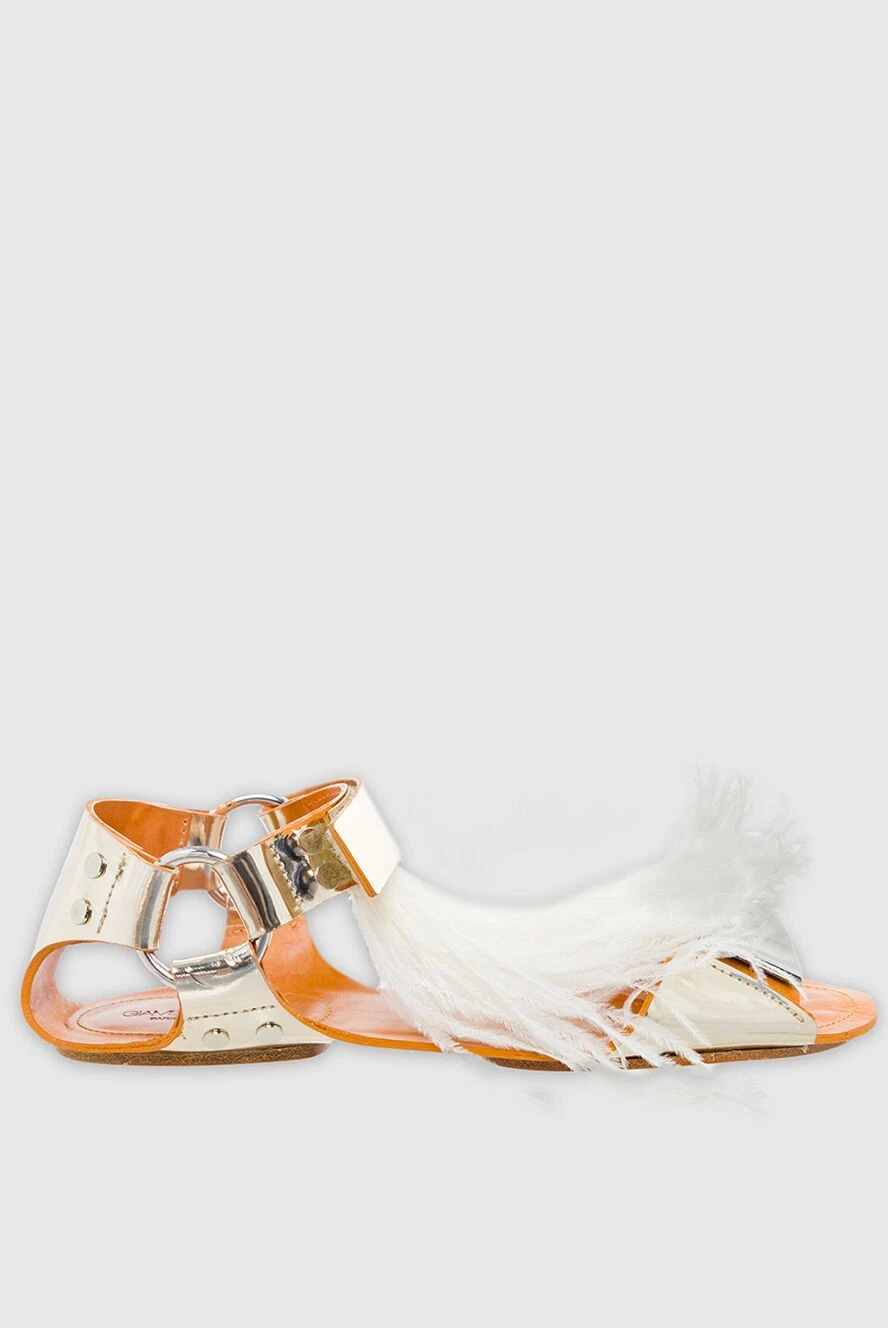 Giambattista Valli woman yellow leather sandals for women купить с ценами и фото 145111 - photo 1