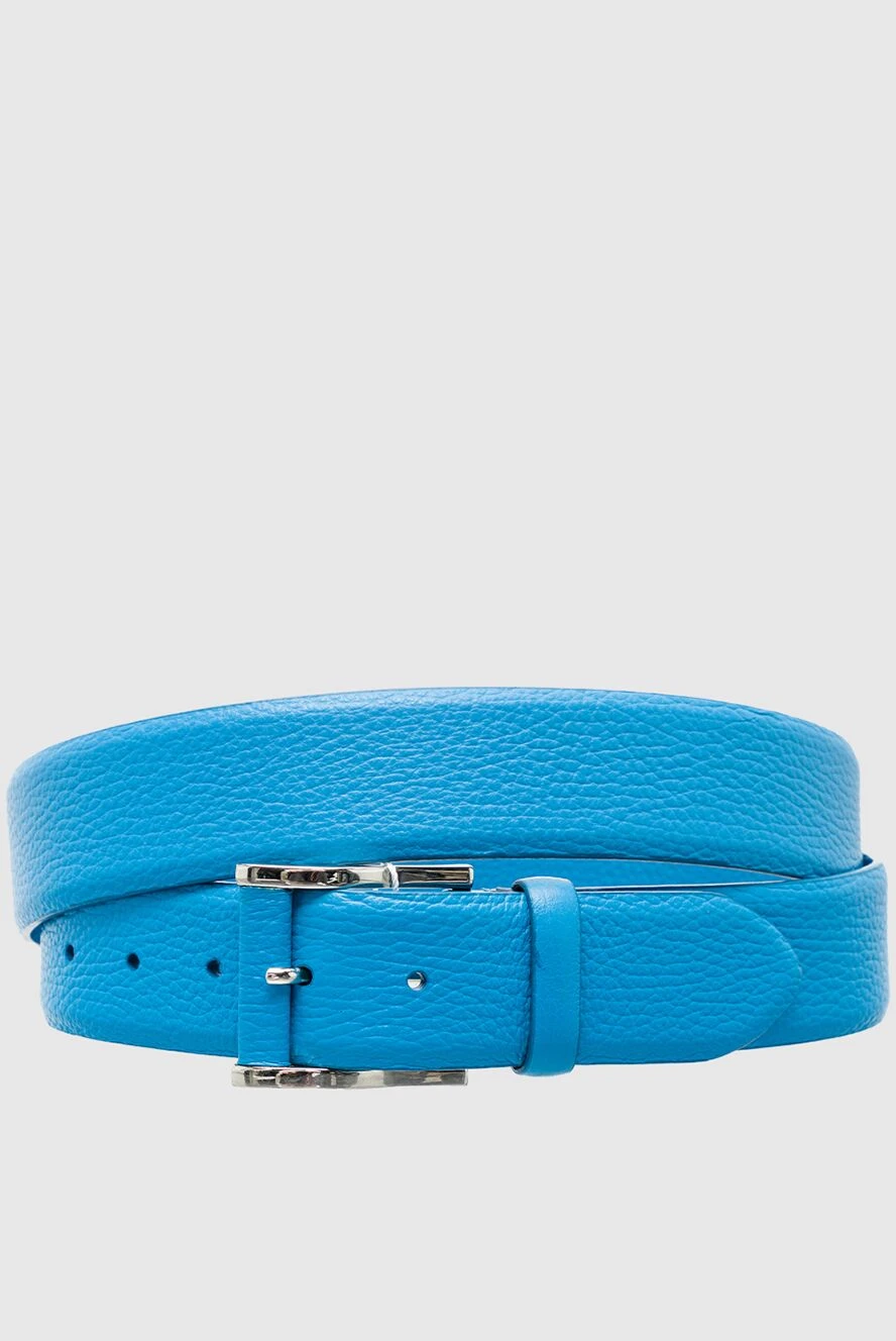 Cesare di Napoli man blue leather belt for men купить с ценами и фото 145180 - photo 1