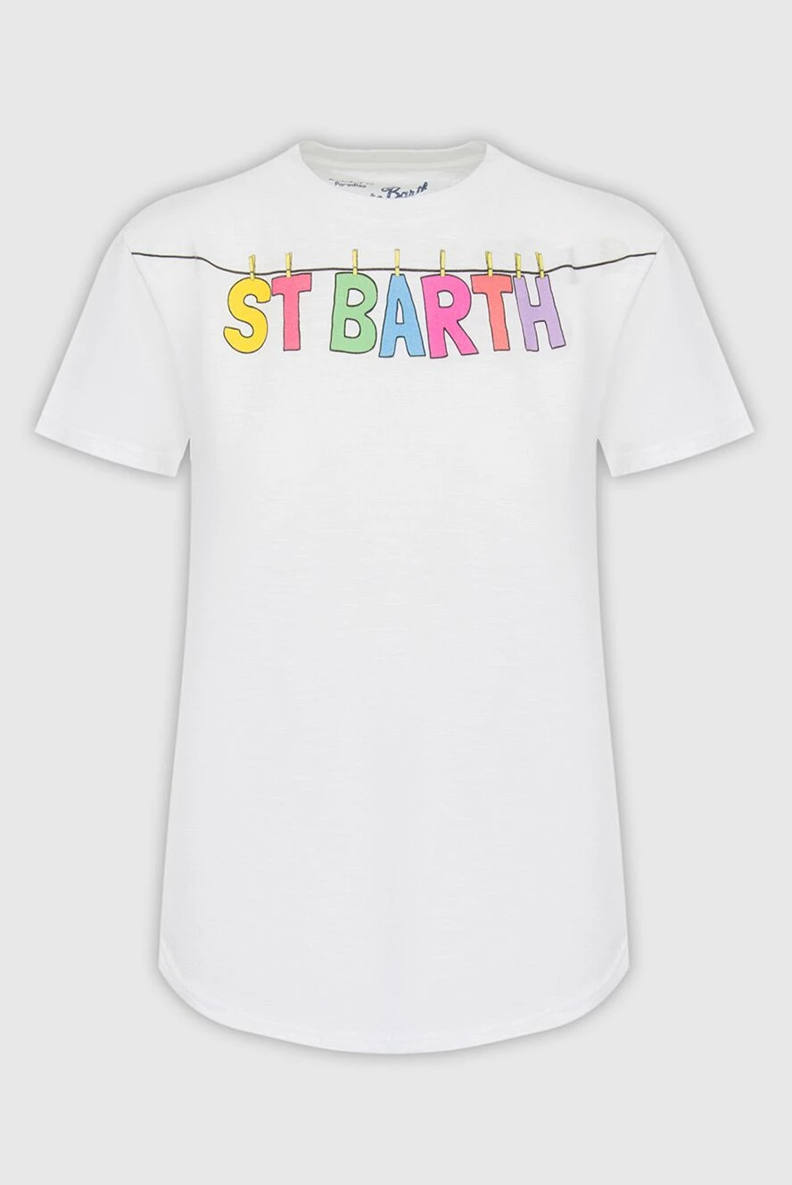 MC2 Saint Barth woman white cotton t-shirt for women купить с ценами и фото 145244 - photo 1